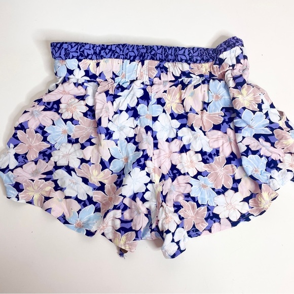 Vanilla Star Size S Women’s Shorts Floral Fly Away Pockets Blue - Picture 7 of 8